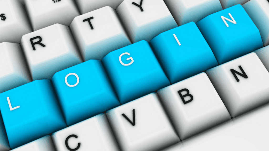 keys spelling "Log in" on a keyboard